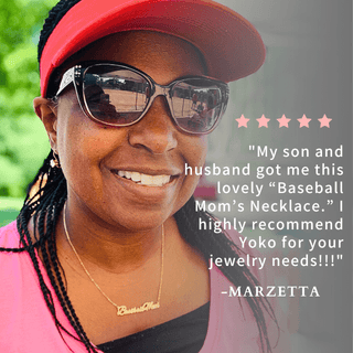 Baseball Mom, Marzetta's picture and her review on Baseball Mom Necklace in gold